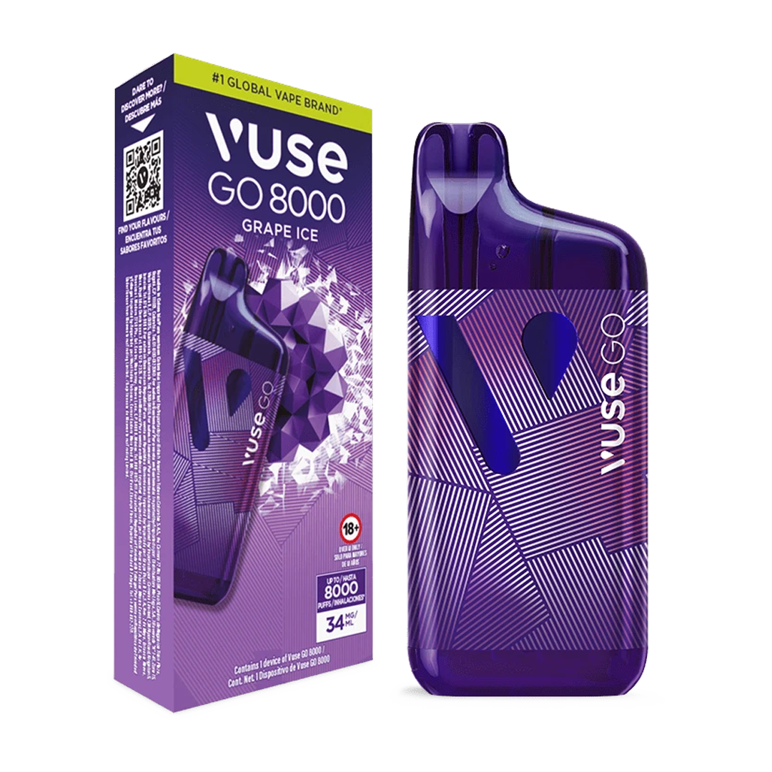 Vuse Go 2.0 8000 Puffs Grape Ice. image number 0